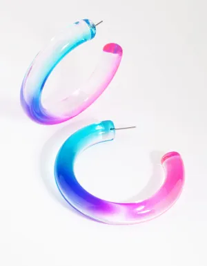 90s Acrylic Hoop Earrings