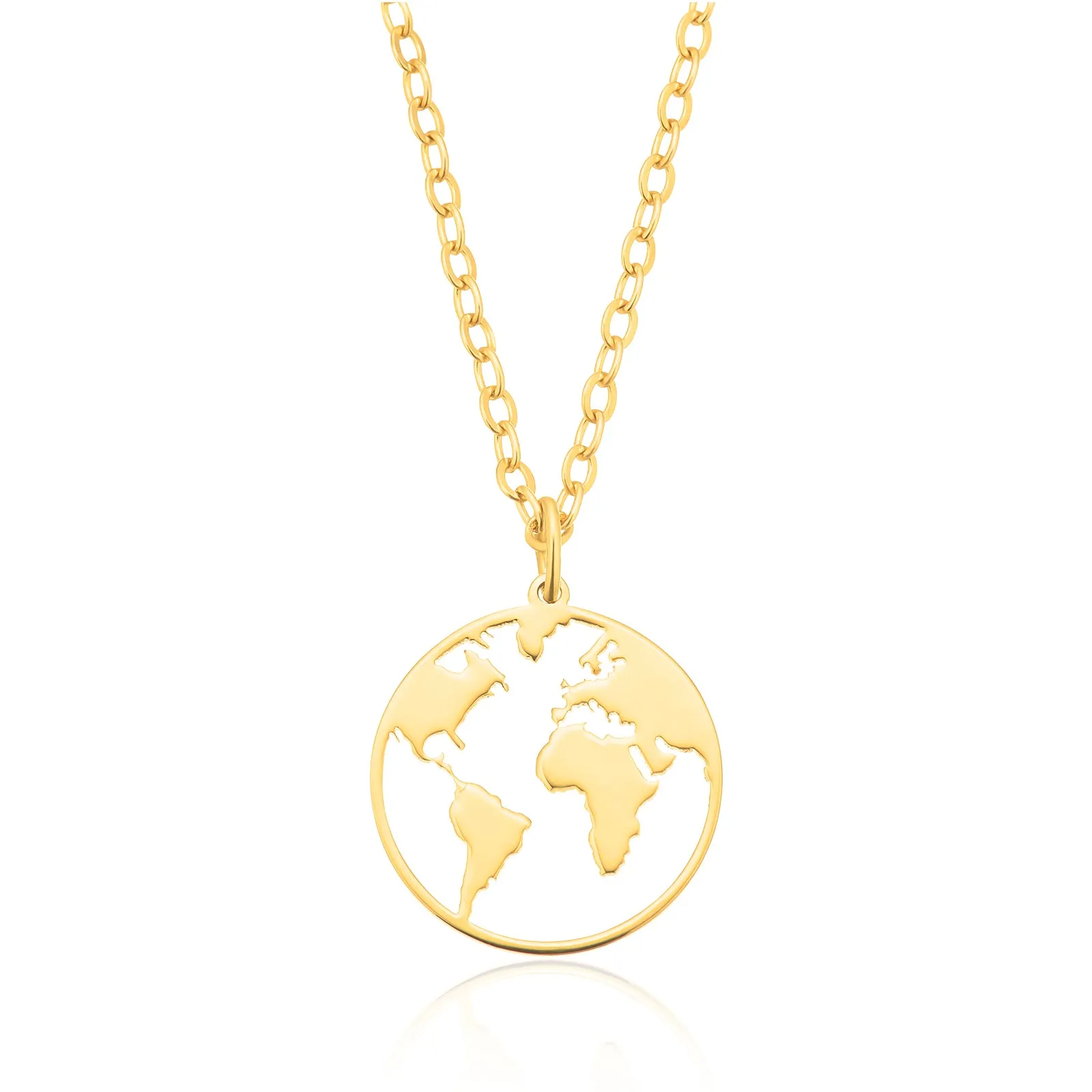 9ct Yellow Gold Map Pendant