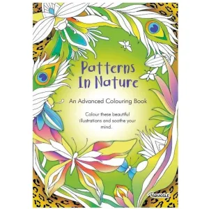 A4 Patterns In Nature Advanced Colouring Book - Intricate Relaxing Art Therapy High Quality Paper Natural Patterns