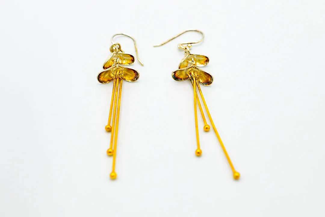 Anantara Ballerina Earrings - Sterling with gold pistils