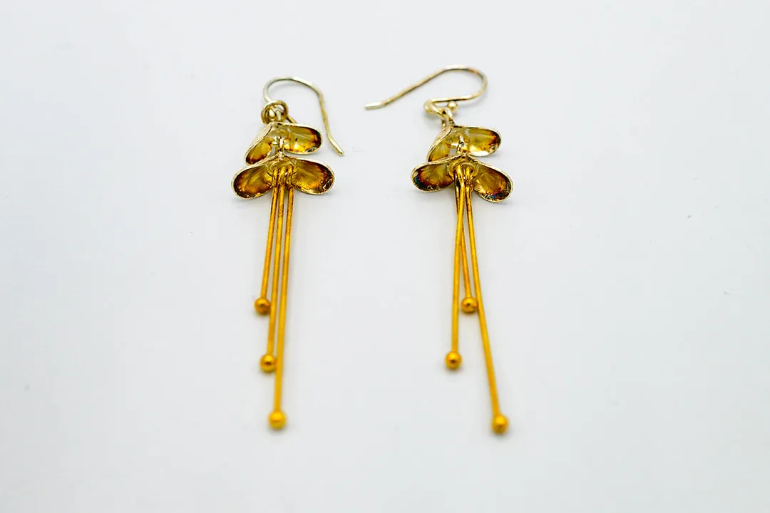 Anantara Ballerina Earrings - Sterling with gold pistils