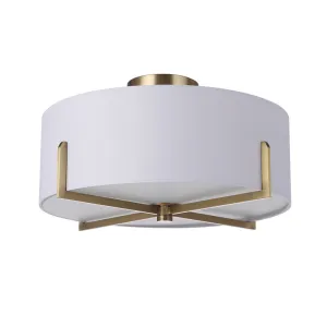 Ava Four Light Semi Flush Mount - Gold