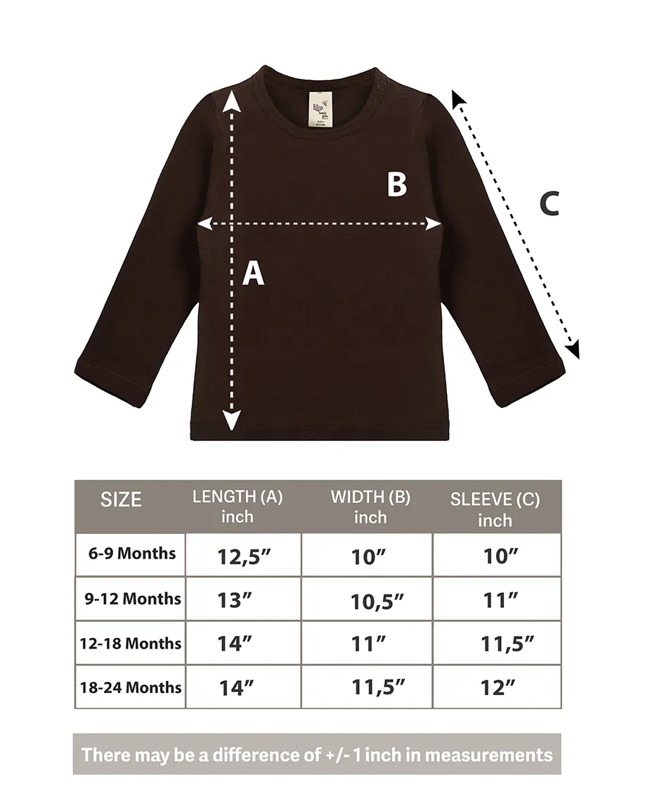 Baby Cotton Long Sleeve Basic Crewneck T-Shirt
