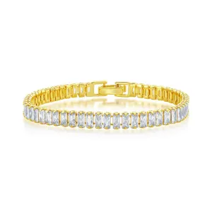 Baguette Tennis Bracelet - Gold Plated