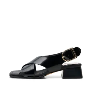 Colette sandal leather - BLACK