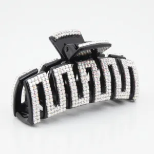 Color Cubic Rhinestone Rectangle Hair Jaw Claw- Rhinestone Series 27