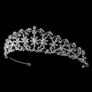 Crystal Sun flower Wedding Tiara Headpiece