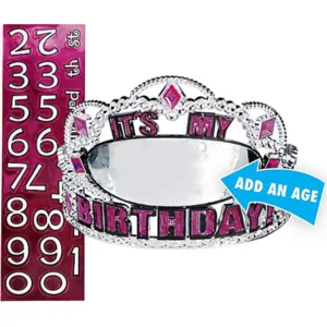 Customisable Age Birthday Tiara Plastic