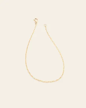 Fancy Chain Anklet - 10k Solid Gold