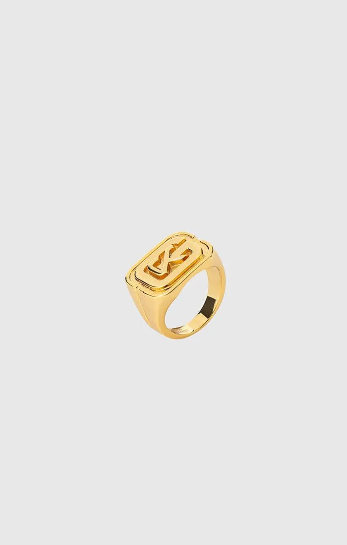 Gold GK Ring