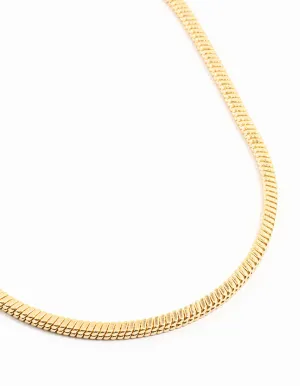 Gold Plated Heavy Square Chain Necklace