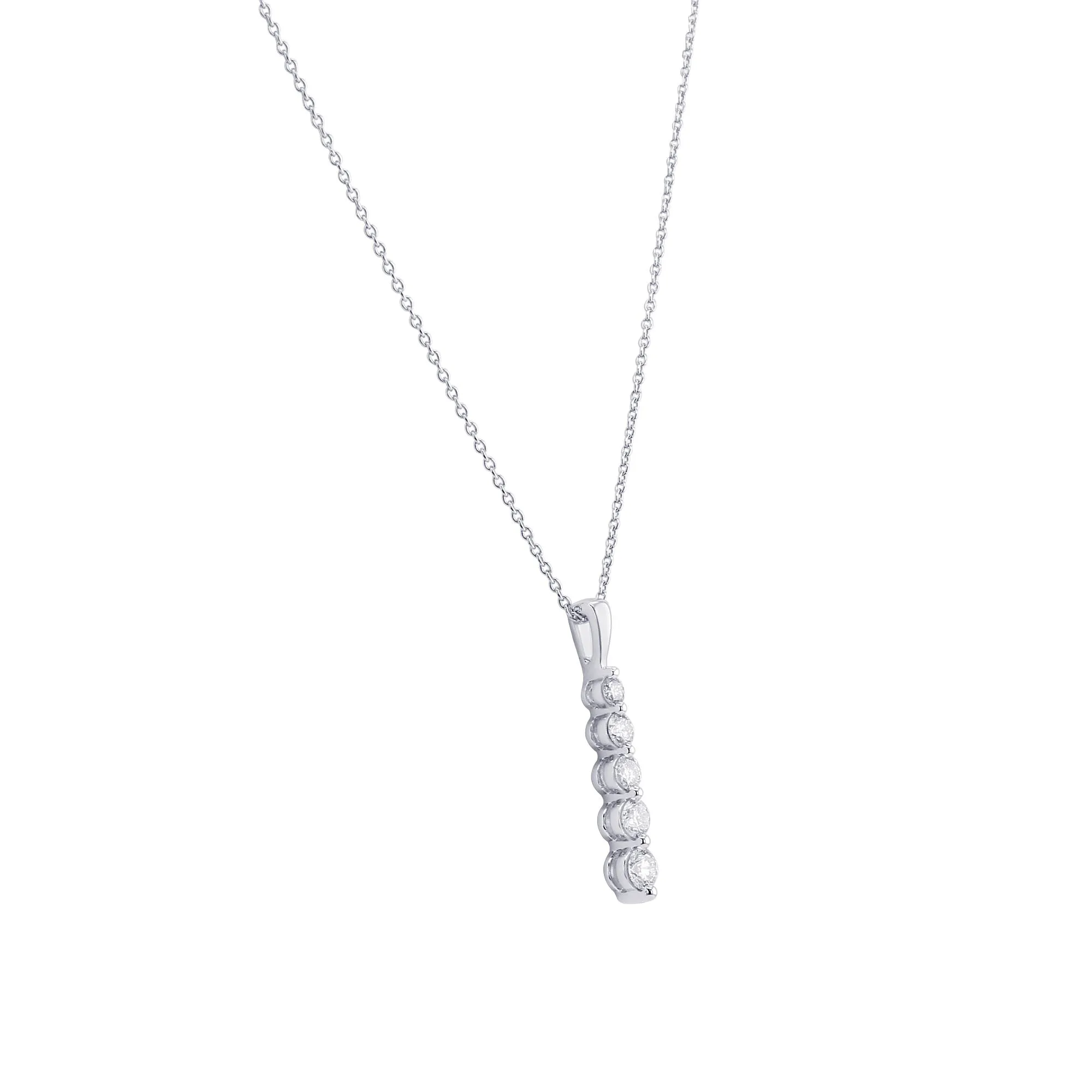 Journey Five Stone Diamond Necklace 1/2ct