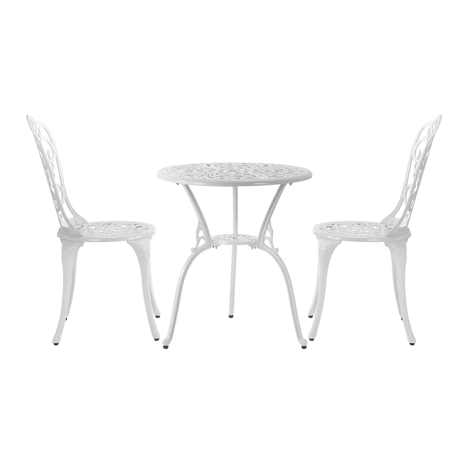 Livsip Bistro Outdoor Setting Chairs Table Patio Dining 3PCS Set Cast Aluminium