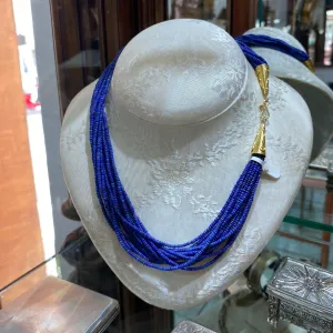 Necklace with Lapis Lazuli & Gold 18k clasp