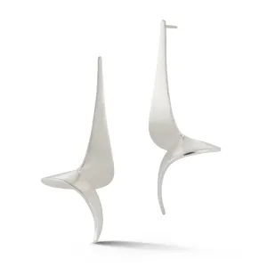 On The Edge En Pointe Sterling Silver Earrings