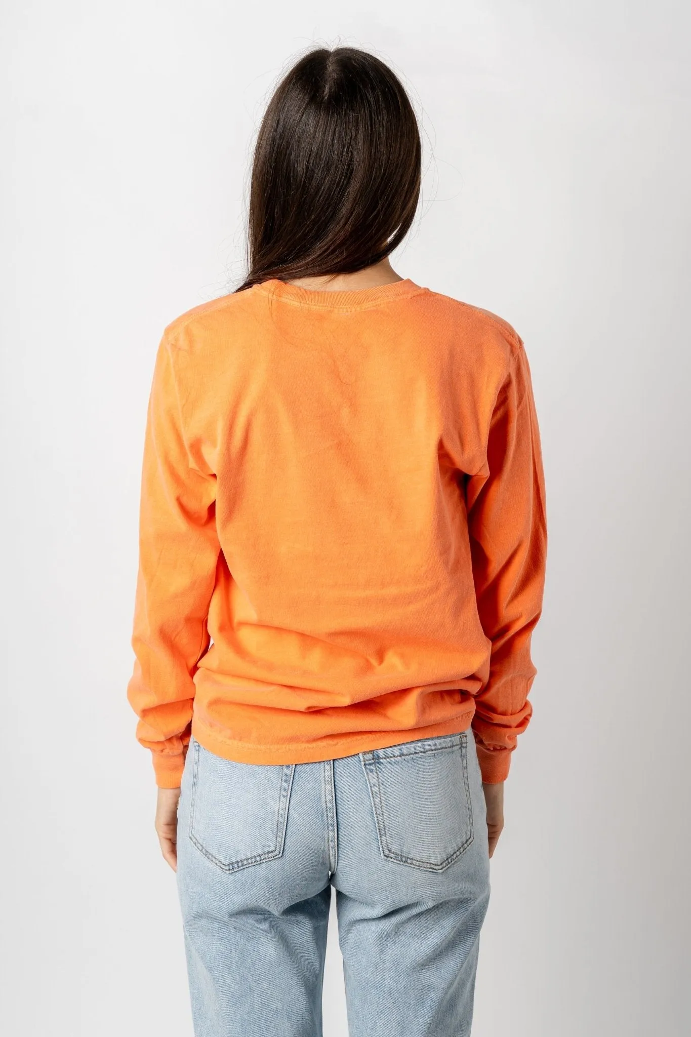 OSU Cowboys diagonal lines long sleeve comfort color t-shirt orange