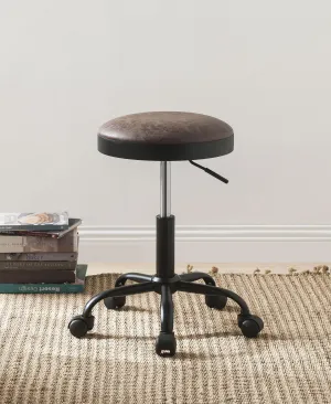 Ouray Vintage Mocha PU & Black Adjustable Stool