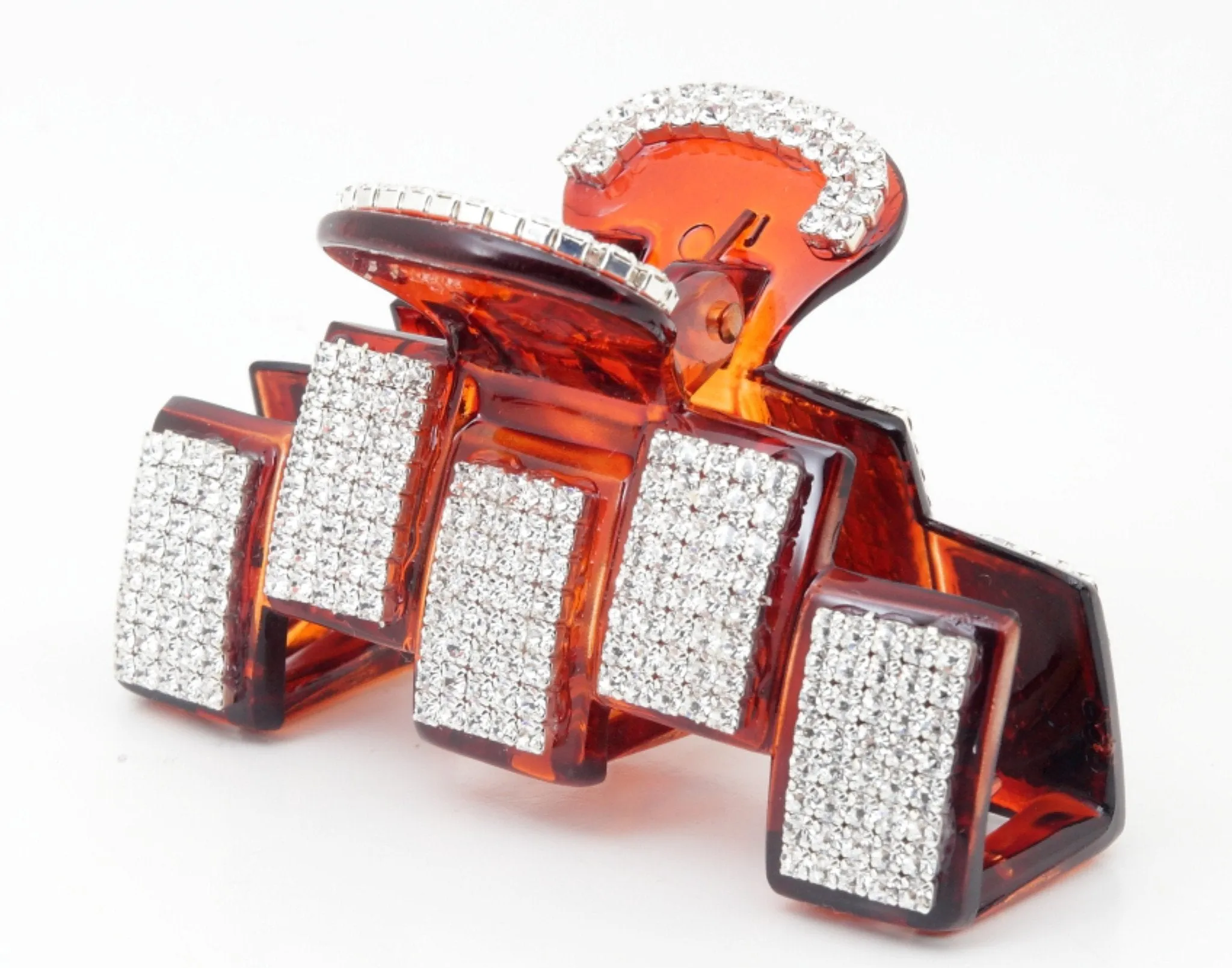 Quadrangle Block connection rhinestone decorative  hair jaw claw  Series-25