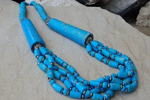 Real turquoise beads necklace