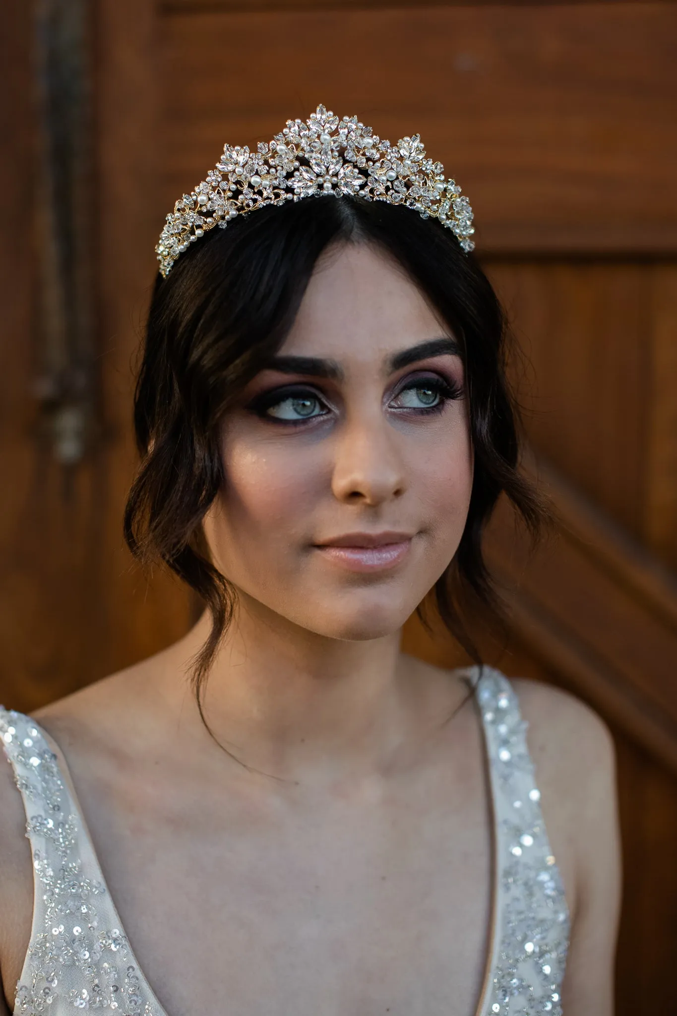 Roesia - Crystal Pearl Bridal Crown