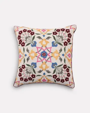 Set of 2 Floral Chaplet Cotton Cushion