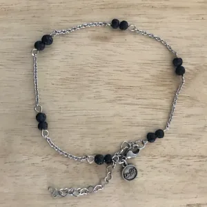 Silver Lava Chain Anklet