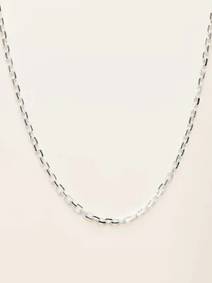 Textured Beveled Chain Necklace