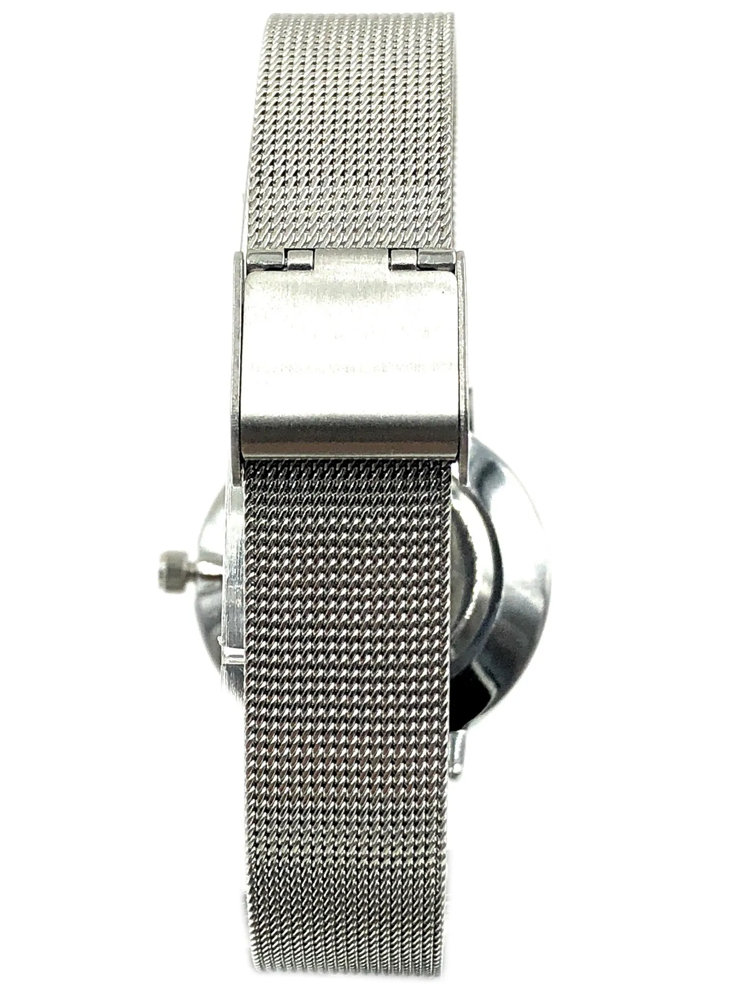 Women's 30mm Blue Sleek Stainless Steel Mesh Band Watch