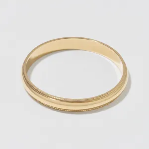 Yellow Gold Classic Milgrain Wedding Band - Polished 3mm